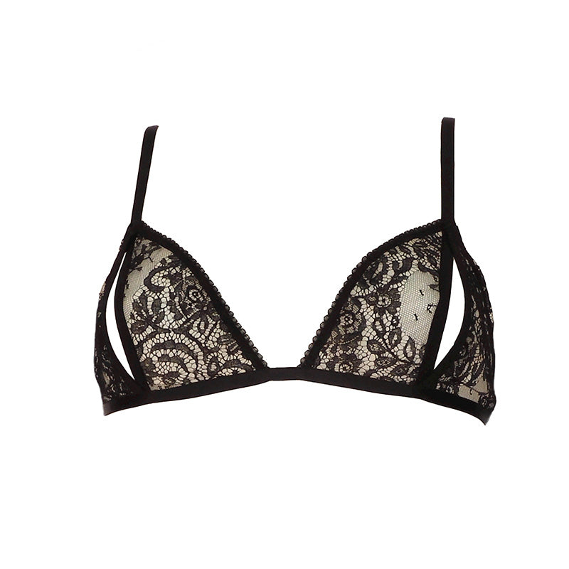 Persia Lace Open Triangle Bra | handmade