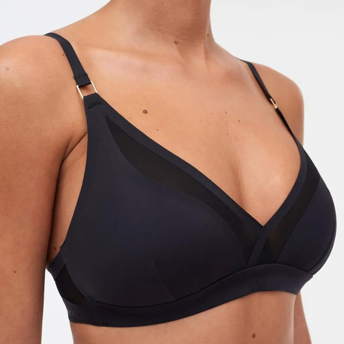 Pure Light Bralette ohne Bügel von Chantelle in schwarz - seitiche Ansicht