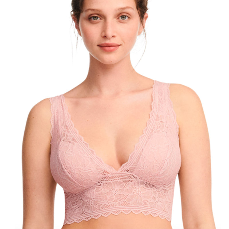 Bralette ohne Bügel aus der Serie Floral Touch von Chantelle in Farbe English Rose - Vorderansicht