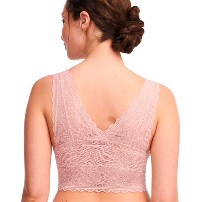 Bralette ohne Bügel aus der Serie Floral Touch von Chantelle in Farbe English Rose - Rückansicht