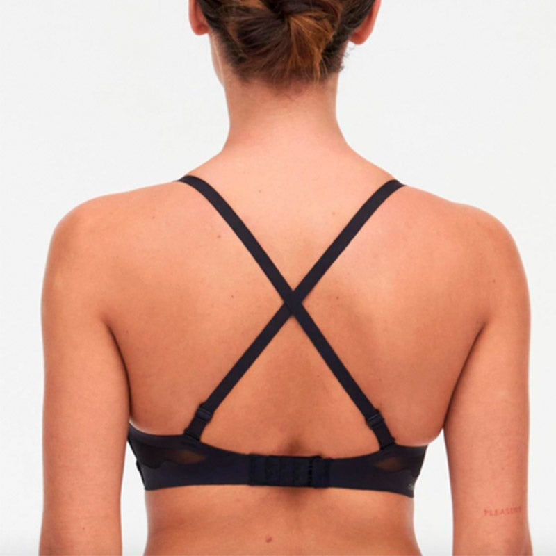 Pure Light Bralette ohne Bügel von Chantelle in schwarz - Rückansicht